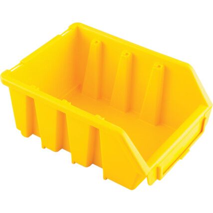 Storage Bins, Plastic, Yellow, 116x161x75mm