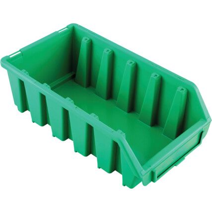 Storage Bins, Plastic, Green, 116x212x75mm