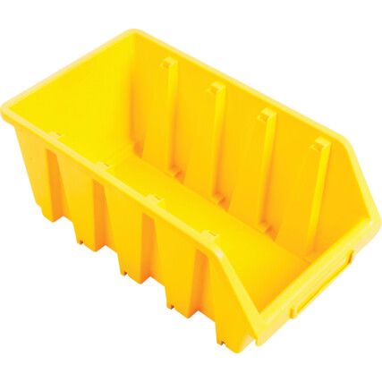 Storage Bins, Plastic, Yellow, 204x340x155mm