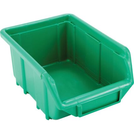 Storage Bins, Plastic, Green, 110x165x75mm