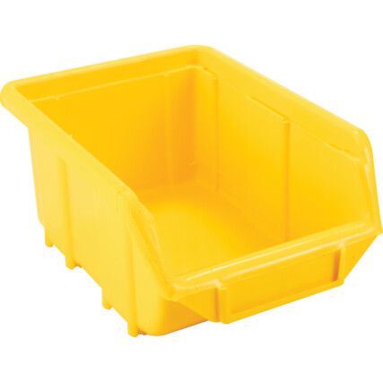Storage Bins, Plastic, Yellow, 110x165x75mm
