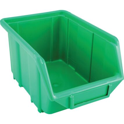Storage Bins, Plastic, Green, 155x240x125mm