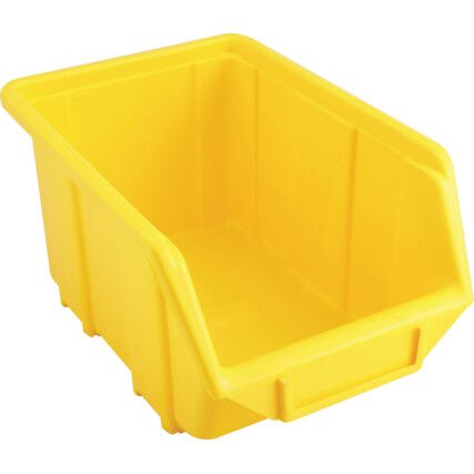 Storage Bins, Plastic, Yellow, 155x240x125mm