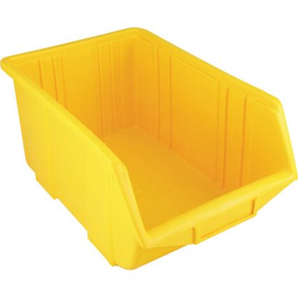 Storage Bins, Plastic, Yellow, 220x350x165mm