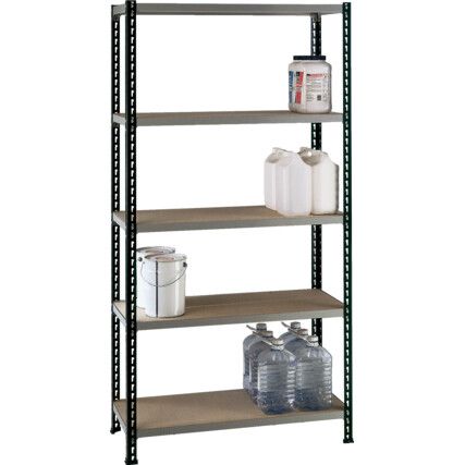 Standard Duty Shelving, Dark Grey/Grey, 5 Shelves, Shelf Capacity 2000kg, 450mm x 1980mm x 1200mm