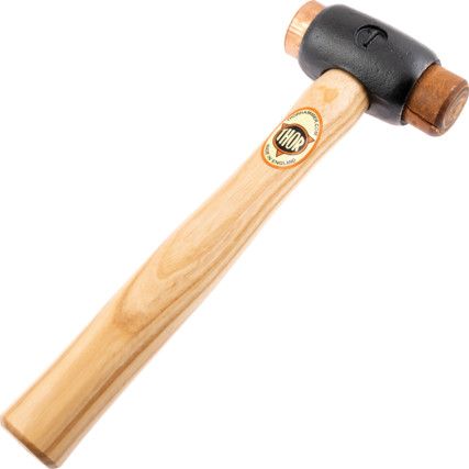 Copper / Rawhide Hammer, 25g, Wood Shaft, Replaceable Head