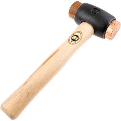 Copper / Rawhide Hammer, 56.5g, Wood Shaft, Replaceable Head