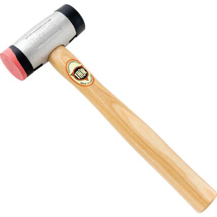 Rubber Hammer, 320g, Wood Shaft, Replaceable Head
