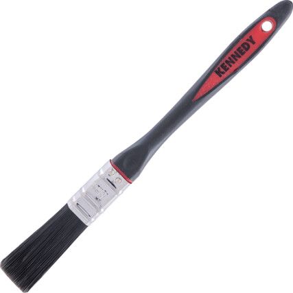 1/2in., Flat, Synthetic Bristle, Angle Brush, Handle Rubber