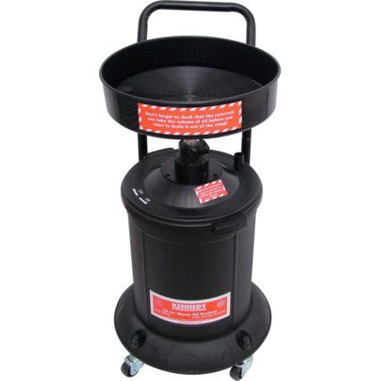 Oil Drainer Gravity Feed, 30L, Polypropylene, Compatible with Oil
