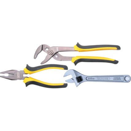 150mm/185mm/250mm, Pliers Set, Jaw Serrated/Smooth