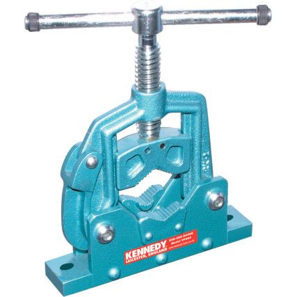 Pipe Vice, 8 to 55mm, Bolt Mount, Fixed Base, Cast Iron