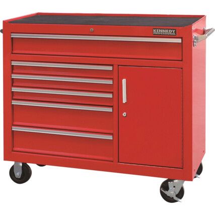 Roller Cabinet, Classic - Extra Wide, Red, Steel, 7-Drawers, 1007 x 1067 x 458mm, 400kg Capacity
