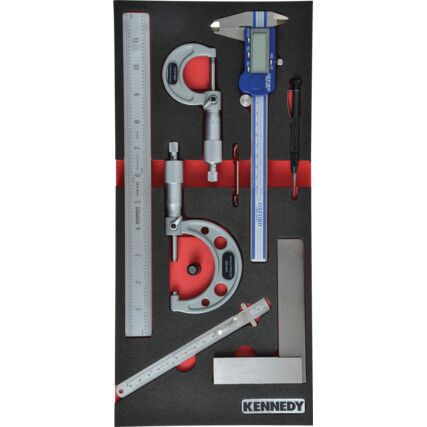 7 Piece Engineers Measuring Set in 1/3 Foam Inlay for Tool Chests