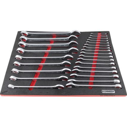 26 Piece Combination Spanner Set in Full Width Foam Inlay Tool Chests