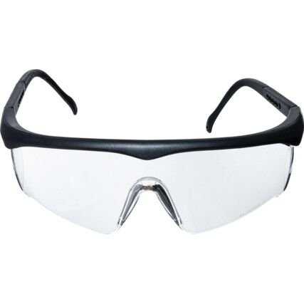 Safety Glasses, Clear Lens, Black Half-Frame, Impact-Resistant/UV-Resistant/High-Temperature Resistant