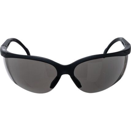 Safety Glasses, Smoke Lens, Black Half-Frame, Impact-Resistant/UV-Resistant/High-Temperature Resistant