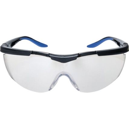 Safety Glasses, Clear Lens, Clear/Black Half-Frame, Impact-Resistant/UV-Resistant/High-Temperature Resistant
