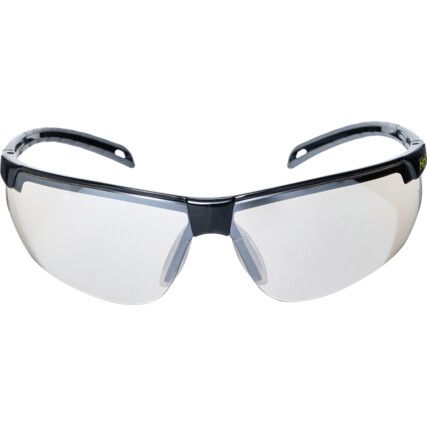 Safety Glasses, Silver Mirror Lens, Black Half-Frame, Solar Filter/Impact-Resistant/Scratch-Resistant