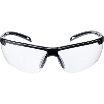 Safety Glasses, Clear Lens, Black Half-Frame, UV-Resistant/Impact-Resistant/Anti-Fog/Scratch-Resistant