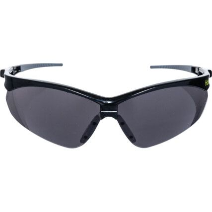Safety Glasses, Grey Lens, Black Half-Frame, Anti-Fog/Scratch-Resistant