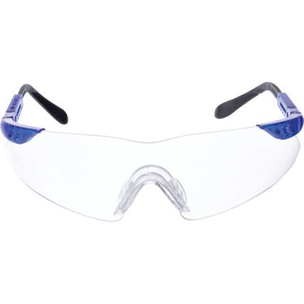 Oberon, Safety Glasses, Clear Lens, Frameless, Blue Frame, Anti-Mist/High Temperature Resistant/Impact-resistant/Scratch-resistant/UV-resistant