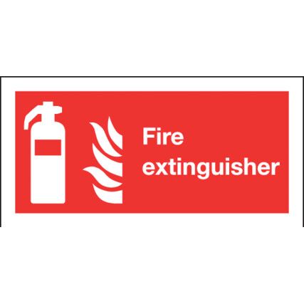 Fire Extinguisher Vinyl Sign 200mm x 100mm