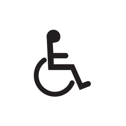 Disabled Toilet Symbol 150X150mm Rigid