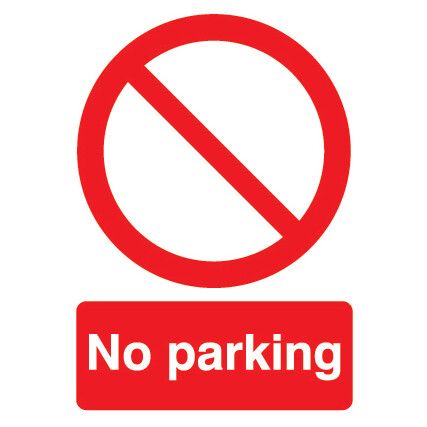 No Parking Rigid PVC Sign 420mm x 594mm