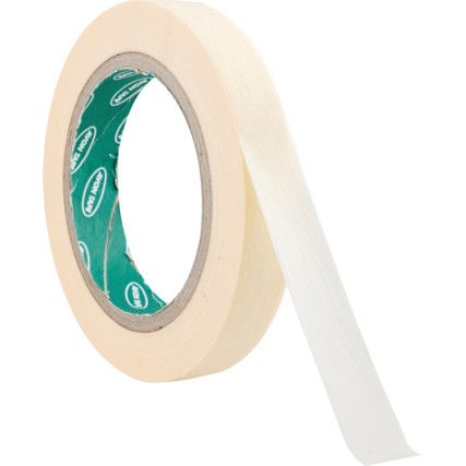 Automotive Masking Tape, Crepe Paper, 19mm x 50m, Cream
