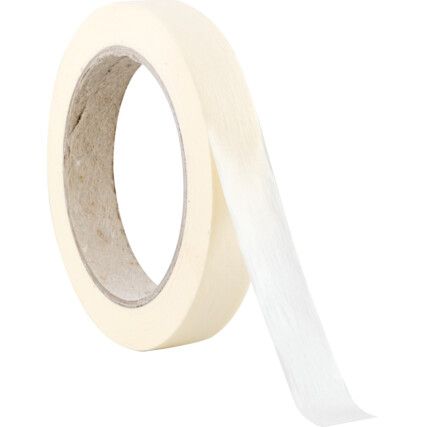 Masking Tape, Crepe Paper, 19mm x 50m, Cream