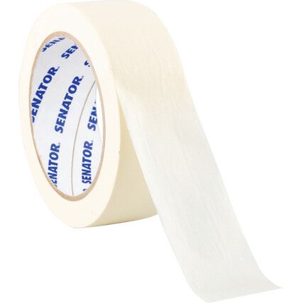 Masking Tape, Crepe Paper, 38mm x 50m, Cream, Pack of 5
