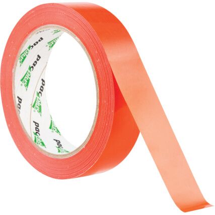 Electrical Tape, Vinyl, Red, 25mm x 66m, Pack of 1