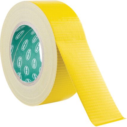 Duct Tape, Waterproof Polyethylene Coated Cloth, Yellow, 50mm x 50m