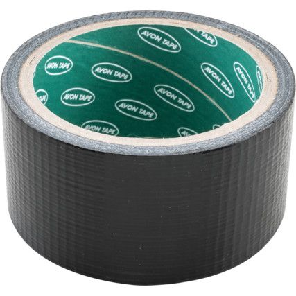 Duct Tape, Polyethylene Coated Cloth, Black, 50mm x 10m