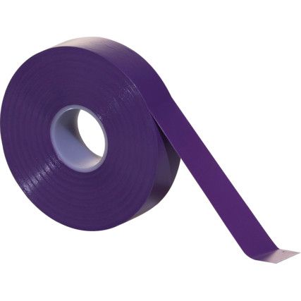 Electrical Tape, PVC, Purple, 19mm x 33m, Pack of 10
