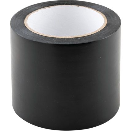 Electrical Tape, PVC, Black, 100mm x 33m, Pack of 1