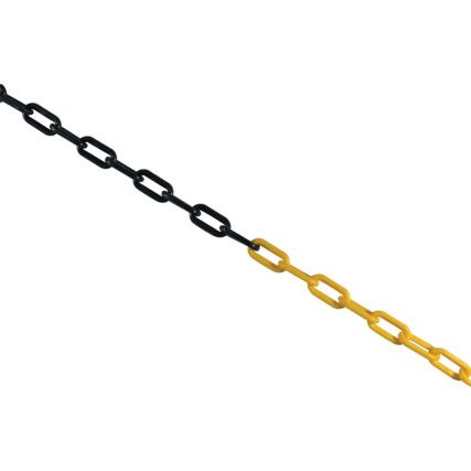 Chain Pack, Polyethylene, Black/Yellow, 8mm x 25m
